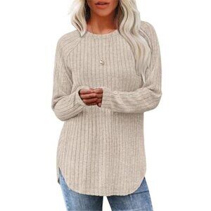 Long Sleeve Tunic Tops for Women Fall 2025 Loose Fit Crewneck Pullover Sweater